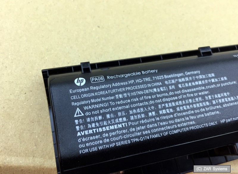 Pa06 аккумулятор hp