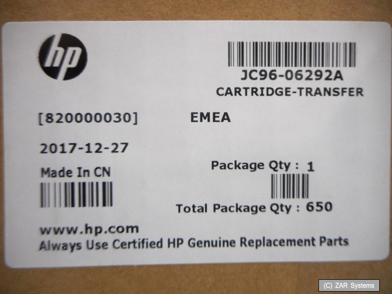 Original Samsung JC9606292A Transfer Belt für C460W, C480W, C480FW